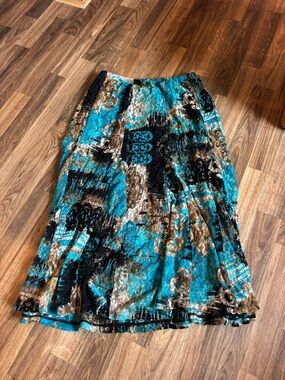 Patterned Y2K maxi skirt